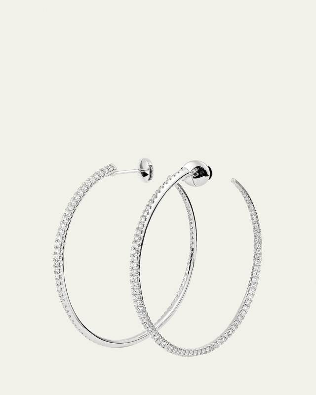 The Twisted Creoles, 45 mm, in White Gold and White Diamonds
